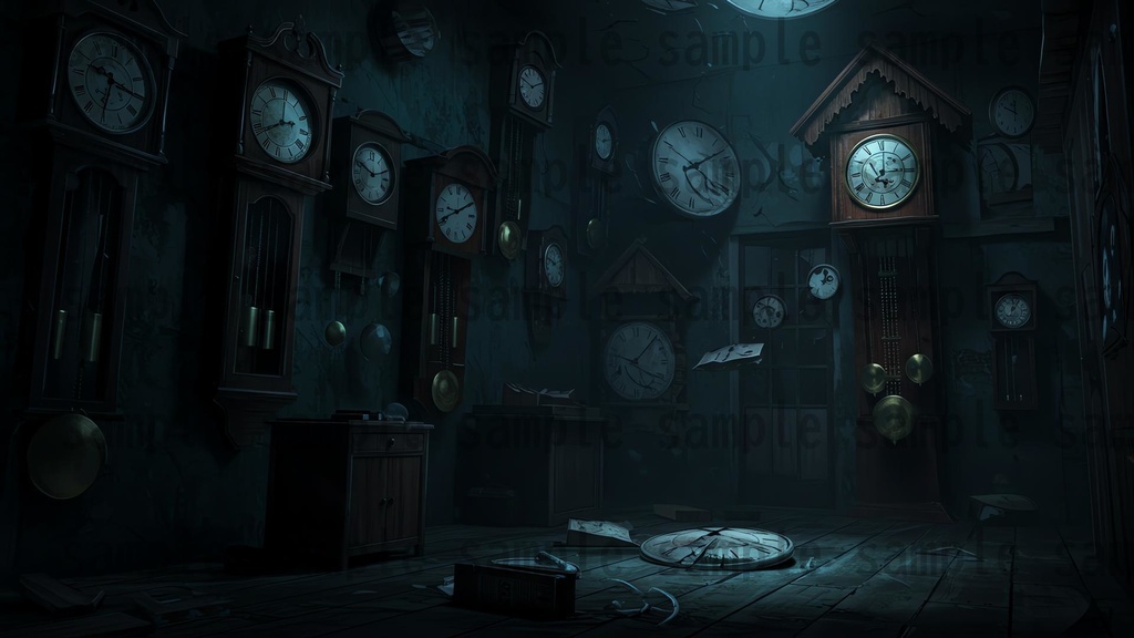 【151枚】ホラー系洋館背景イラスト【著作権フリー素材】怖い風景画