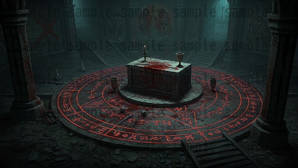 【151枚】ホラー系洋館背景イラスト【著作権フリー素材】怖い風景画