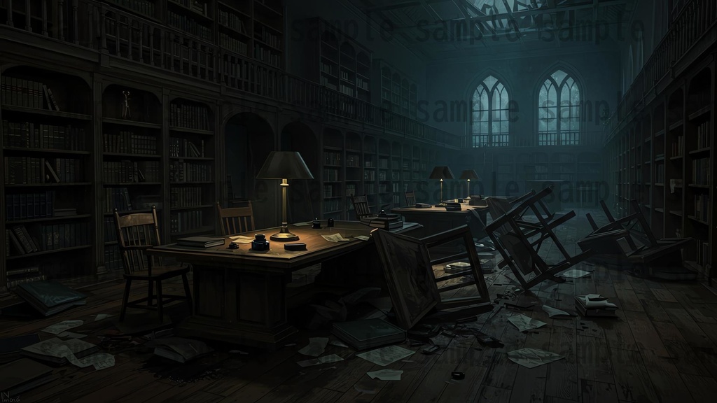 【151枚】ホラー系洋館背景イラスト【著作権フリー素材】怖い風景画