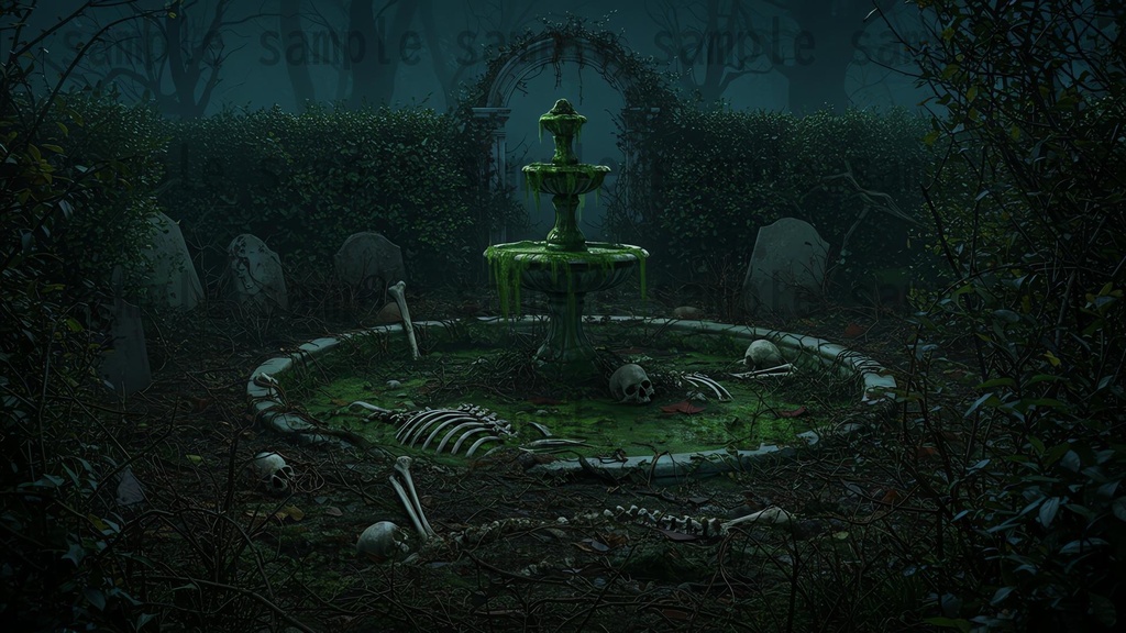 【151枚】ホラー系洋館背景イラスト【著作権フリー素材】怖い風景画