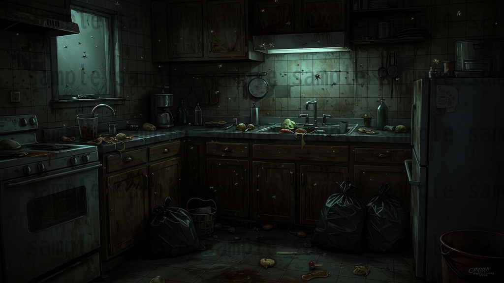 【151枚】ホラー系洋館背景イラスト【著作権フリー素材】怖い風景画