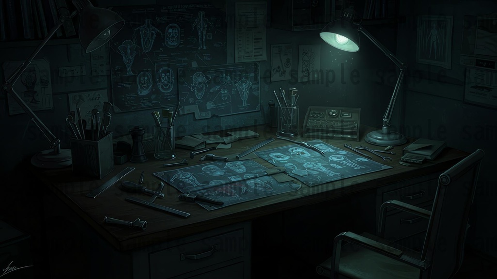 【151枚】ホラー系洋館背景イラスト【著作権フリー素材】怖い風景画