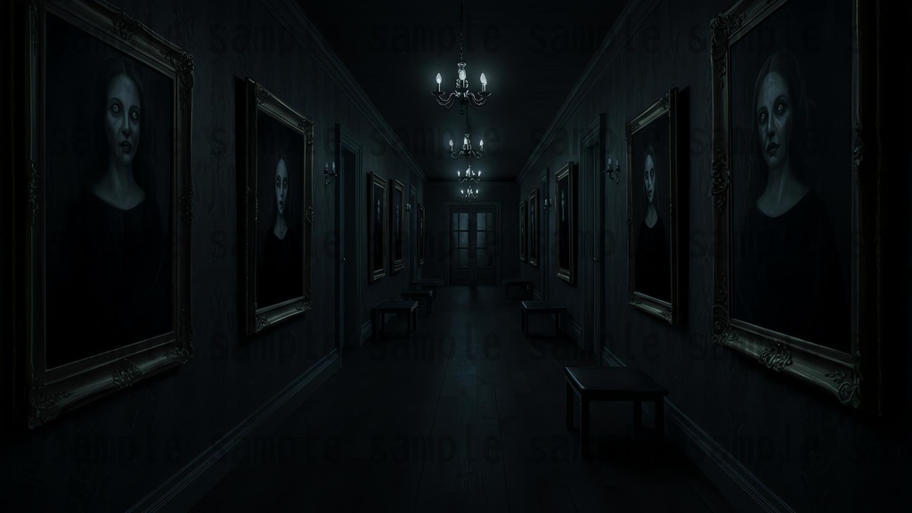 【151枚】ホラー系洋館背景イラスト【著作権フリー素材】怖い風景画