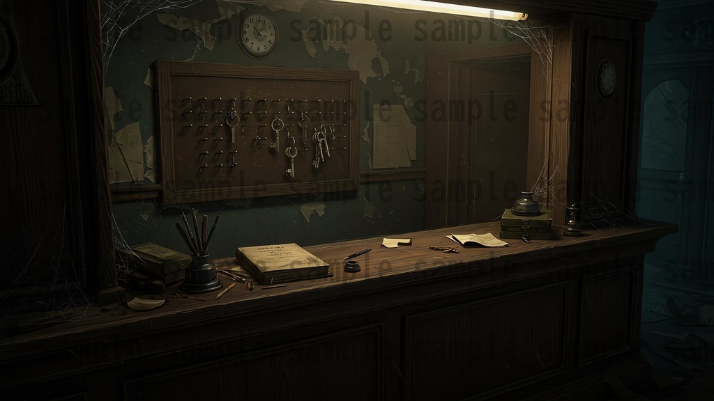 【151枚】ホラー系洋館背景イラスト【著作権フリー素材】怖い風景画