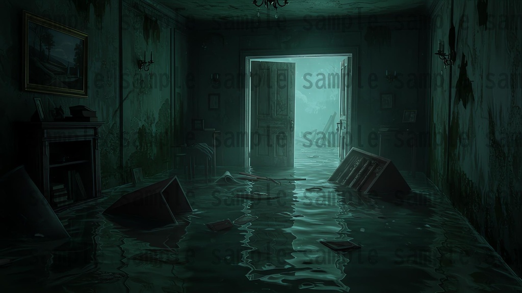 【151枚】ホラー系洋館背景イラスト【著作権フリー素材】怖い風景画