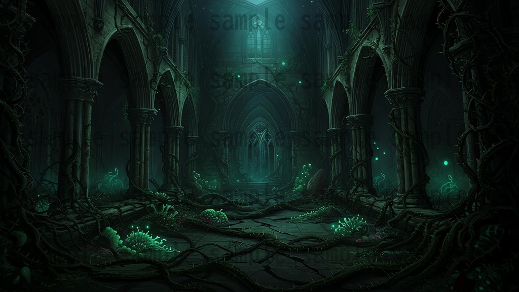 【151枚】ホラー系洋館背景イラスト【著作権フリー素材】怖い風景画