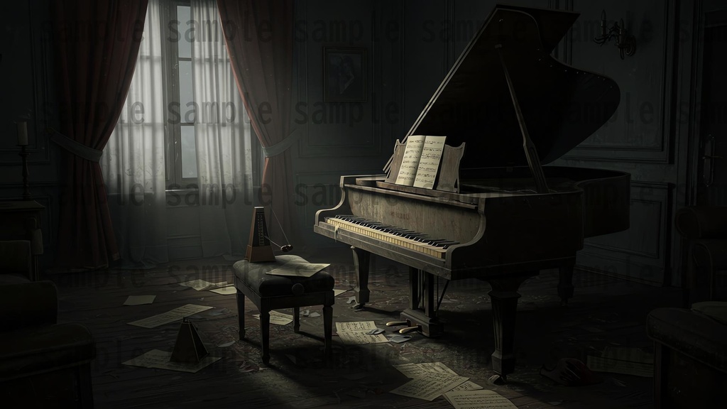 【151枚】ホラー系洋館背景イラスト【著作権フリー素材】怖い風景画