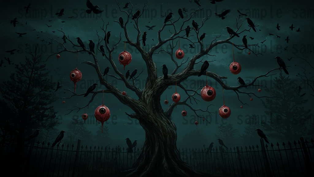 【151枚】ホラー系洋館背景イラスト【著作権フリー素材】怖い風景画