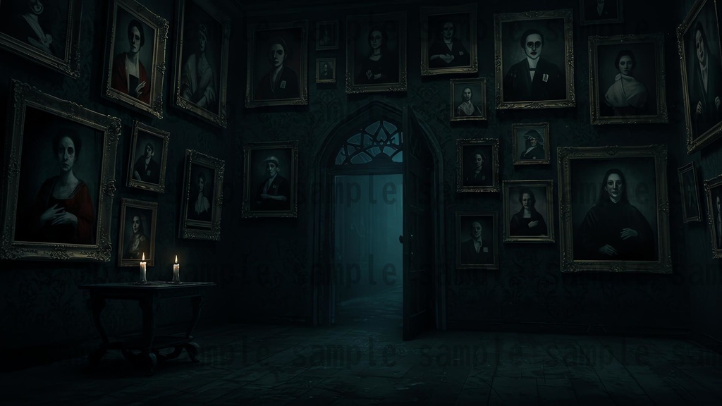 【151枚】ホラー系洋館背景イラスト【著作権フリー素材】怖い風景画