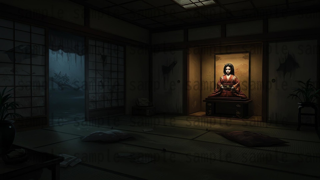 【151枚】ホラー系洋館背景イラスト【著作権フリー素材】怖い風景画