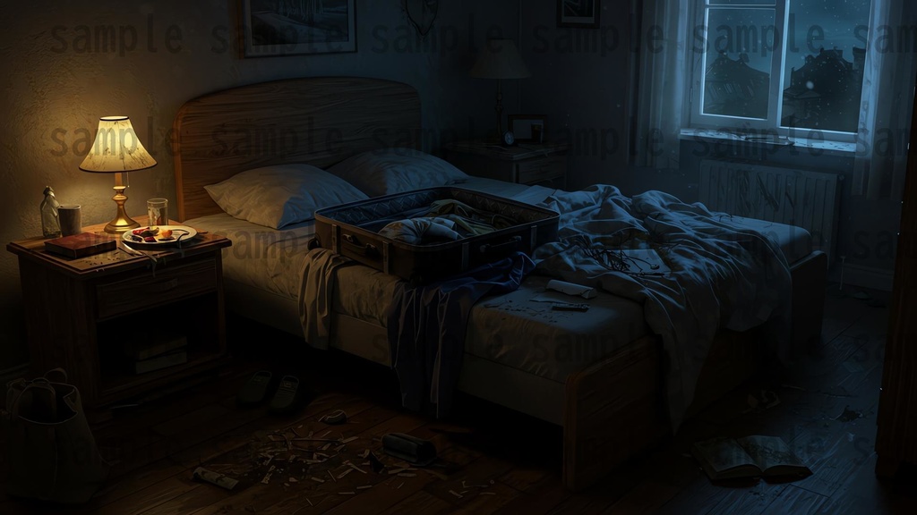 【151枚】ホラー系洋館背景イラスト【著作権フリー素材】怖い風景画