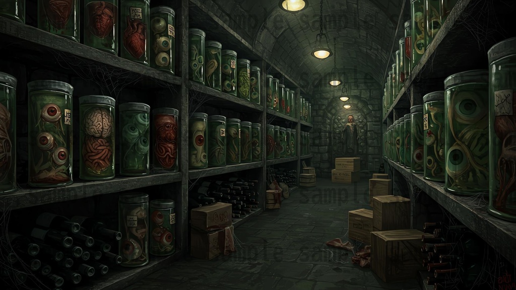 【151枚】ホラー系洋館背景イラスト【著作権フリー素材】怖い風景画