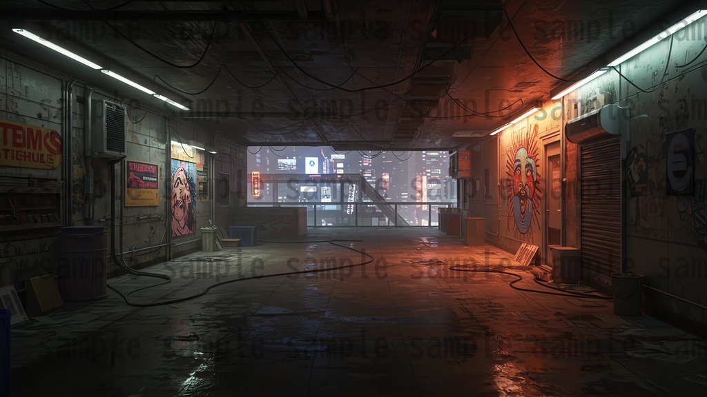 【139枚】ストリートアート街 背景イラスト【著作権フリー素材】都心の風景画像