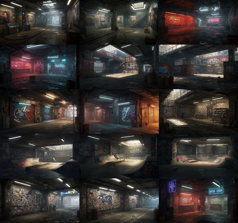 【139枚】ストリートアート街 背景イラスト【著作権フリー素材】都心の風景画像