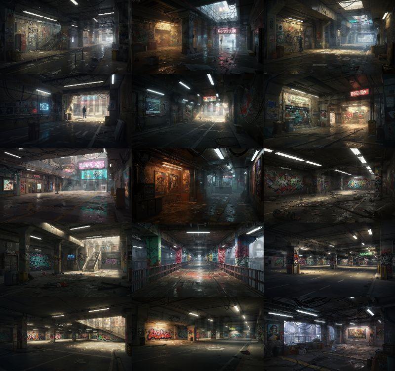 【139枚】ストリートアート街 背景イラスト【著作権フリー素材】都心の風景画像