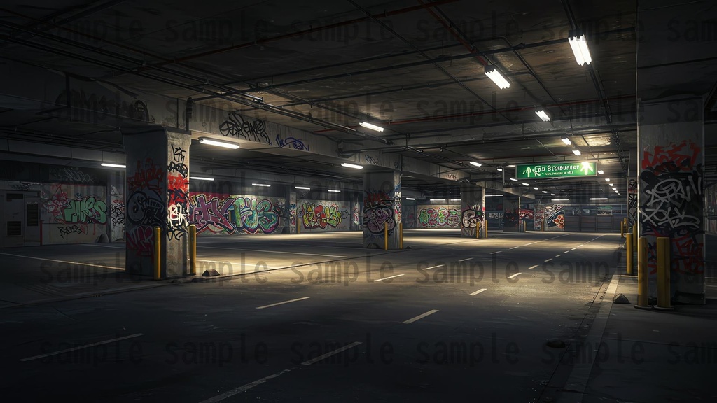 【139枚】ストリートアート街 背景イラスト【著作権フリー素材】都心の風景画像