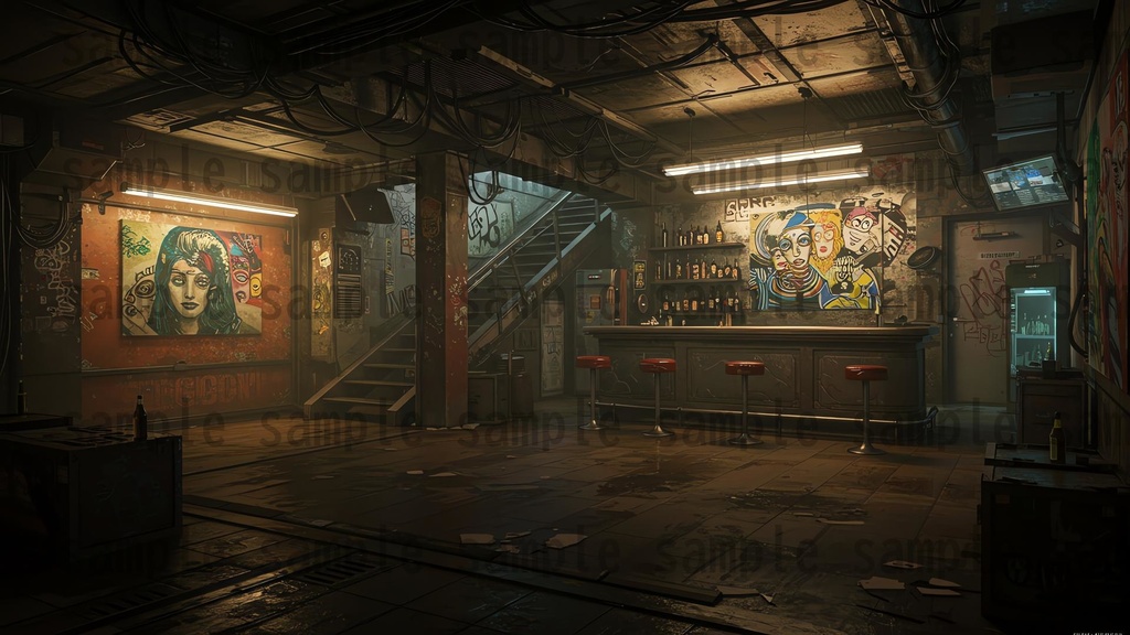 【139枚】ストリートアート街 背景イラスト【著作権フリー素材】都心の風景画像