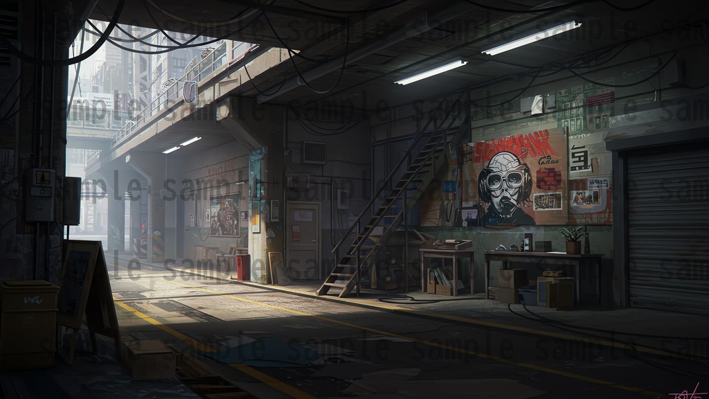 【139枚】ストリートアート街 背景イラスト【著作権フリー素材】都心の風景画像