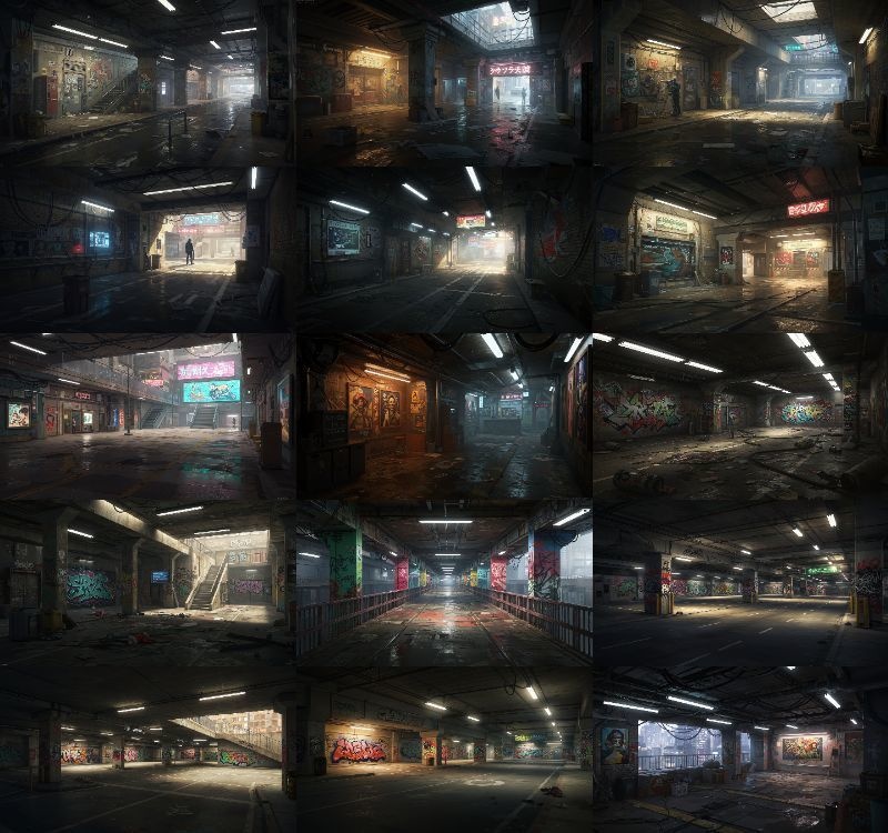 【139枚】ストリートアート街 背景イラスト【著作権フリー素材】都心の風景画像