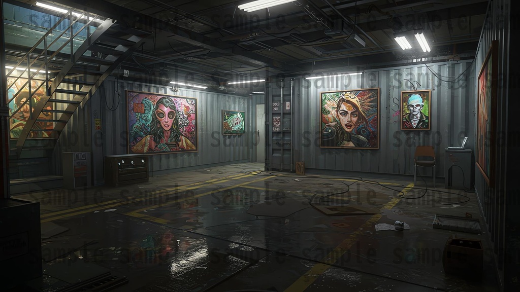 【139枚】ストリートアート街 背景イラスト【著作権フリー素材】都心の風景画像