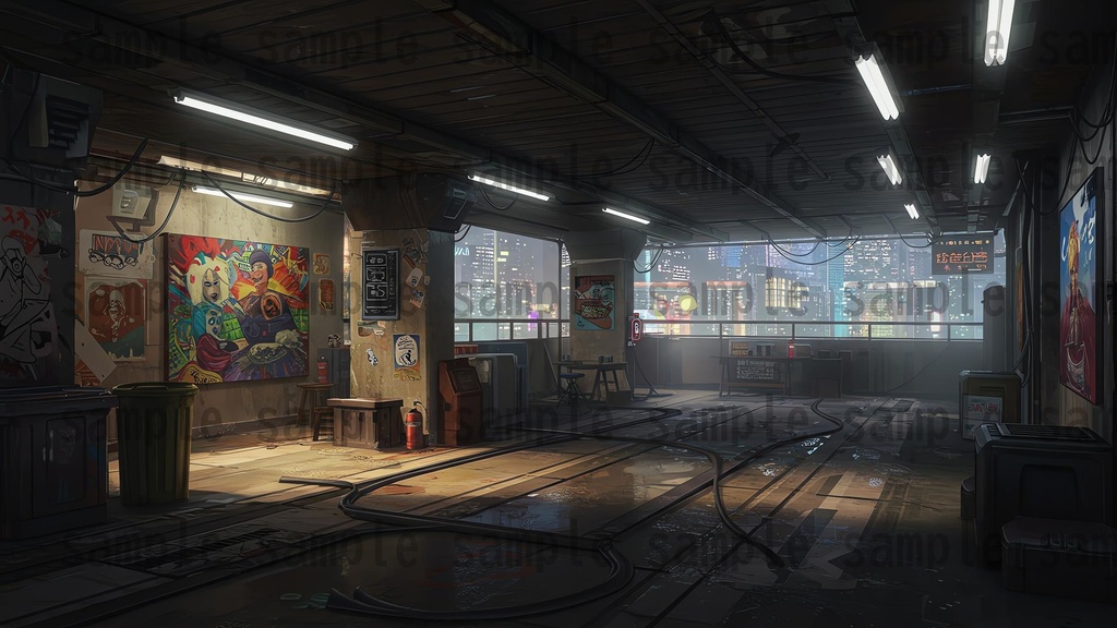 【139枚】ストリートアート街 背景イラスト【著作権フリー素材】都心の風景画像