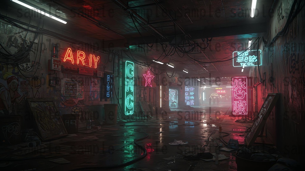 【139枚】ストリートアート街 背景イラスト【著作権フリー素材】都心の風景画像