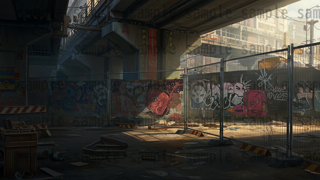 【139枚】ストリートアート街 背景イラスト【著作権フリー素材】都心の風景画像