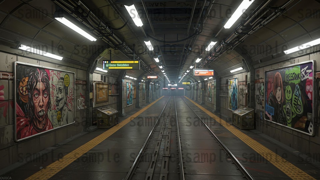 【139枚】ストリートアート街 背景イラスト【著作権フリー素材】都心の風景画像