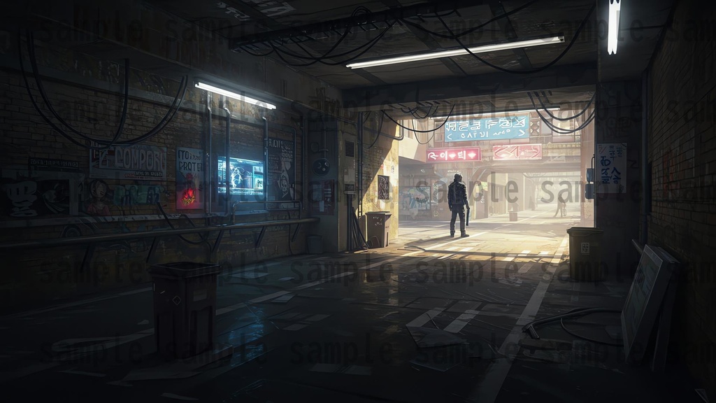 【139枚】ストリートアート街 背景イラスト【著作権フリー素材】都心の風景画像