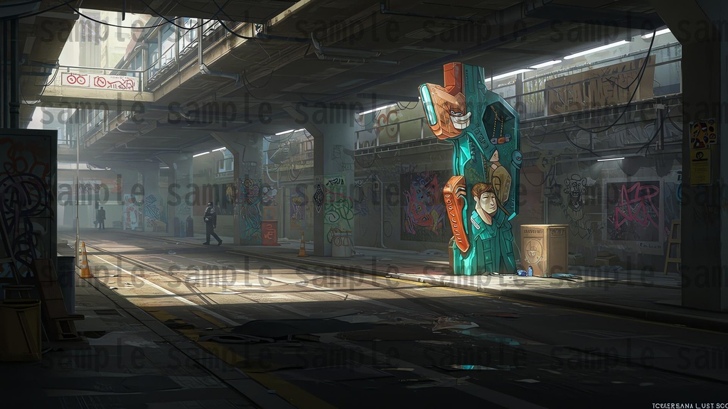 【139枚】ストリートアート街 背景イラスト【著作権フリー素材】都心の風景画像