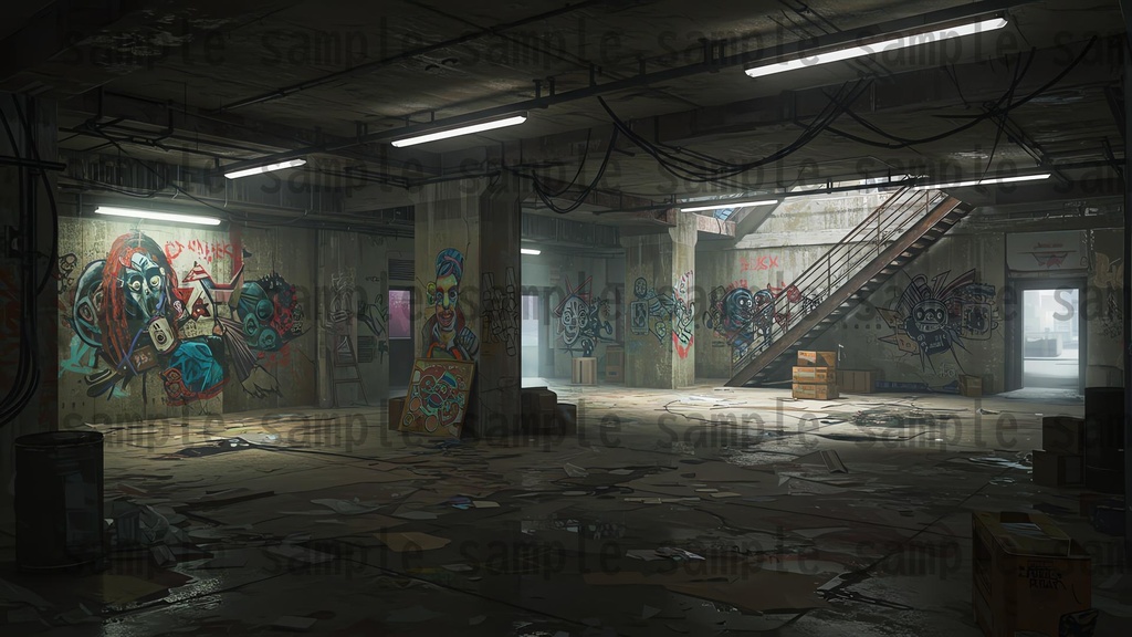 【139枚】ストリートアート街 背景イラスト【著作権フリー素材】都心の風景画像