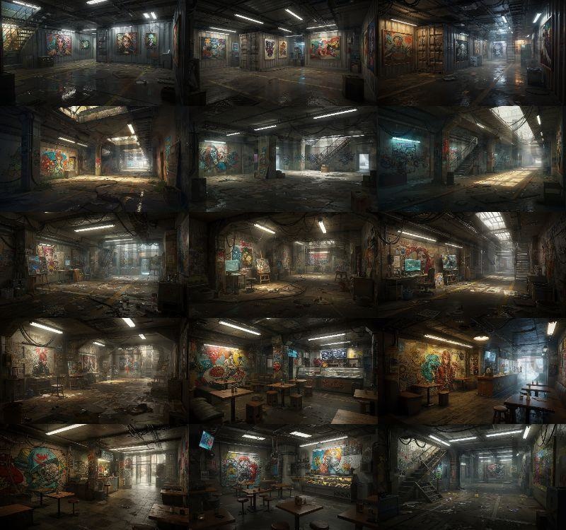 【139枚】ストリートアート街 背景イラスト【著作権フリー素材】都心の風景画像