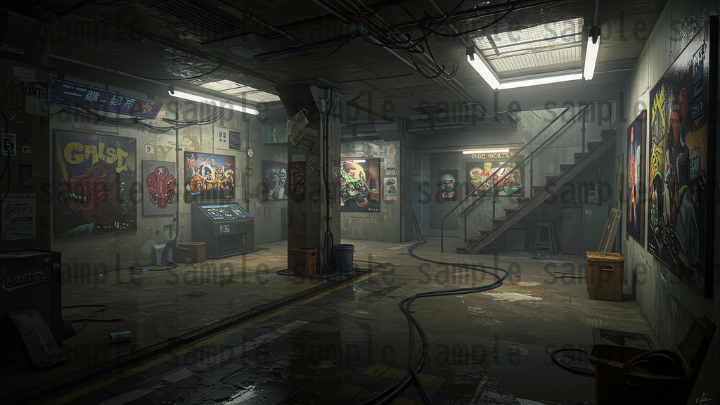 【139枚】ストリートアート街 背景イラスト【著作権フリー素材】都心の風景画像