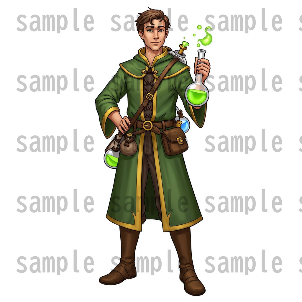 【96枚】ファンタジーRPG職業立ち絵 24種の職業x男女【著作権フリー素材】