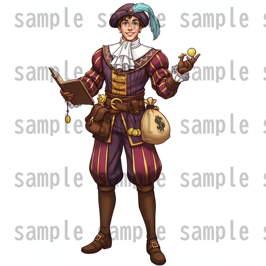 【96枚】ファンタジーRPG職業立ち絵 24種の職業x男女【著作権フリー素材】