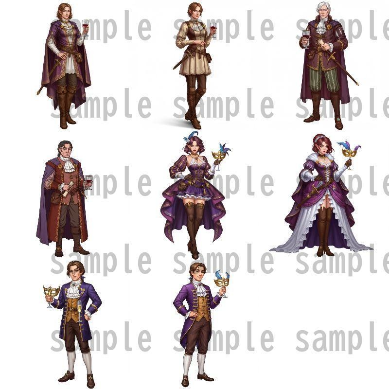 【168枚】ファンタジーRPG NPC立ち絵【著作権フリー素材】街中の人々