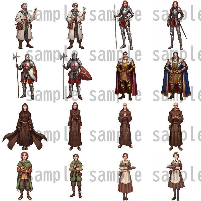 【168枚】ファンタジーRPG NPC立ち絵【著作権フリー素材】街中の人々