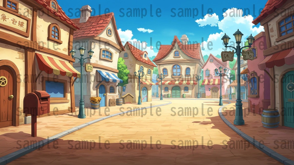 【96枚】遊園地・テーマパーク 背景イラスト/風景画像【著作権フリー素材】