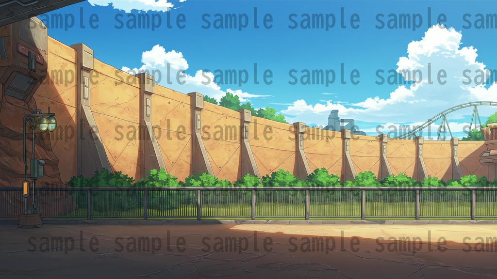 【96枚】遊園地・テーマパーク 背景イラスト/風景画像【著作権フリー素材】