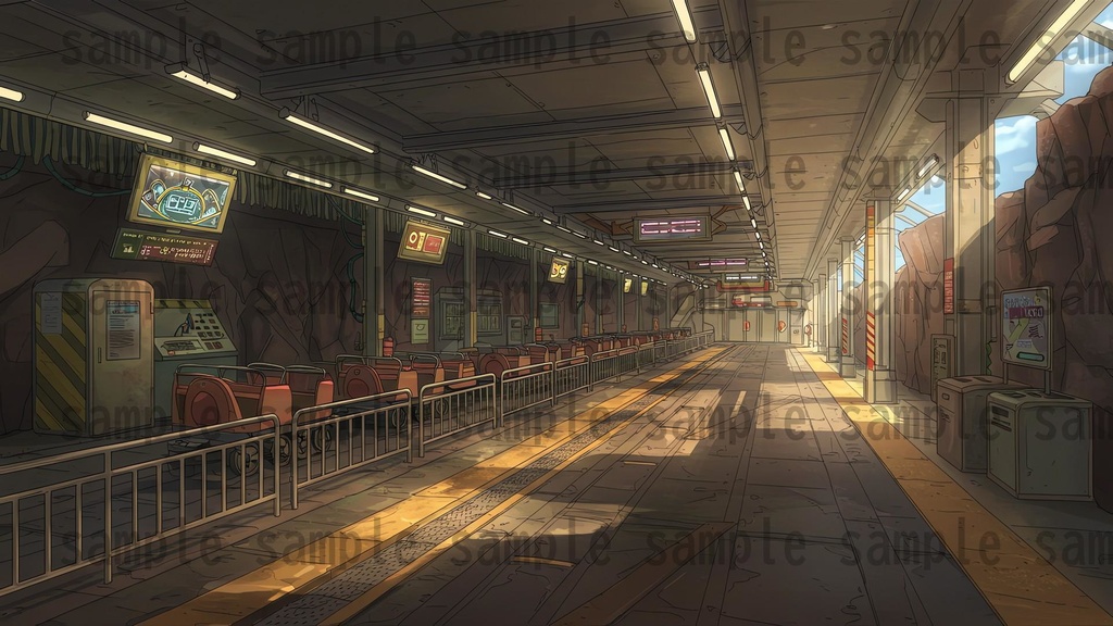 【96枚】遊園地・テーマパーク 背景イラスト/風景画像【著作権フリー素材】