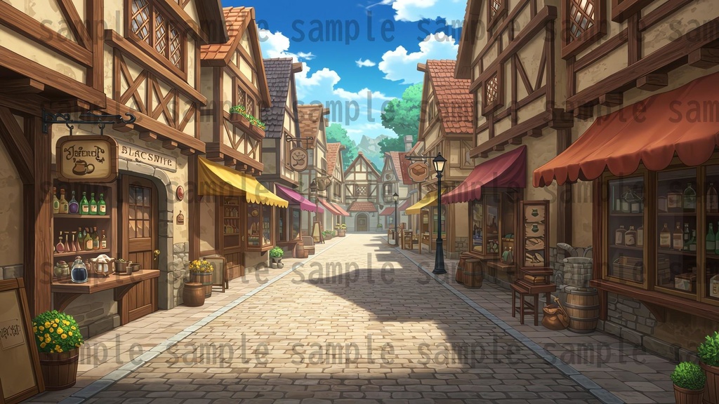 【96枚】遊園地・テーマパーク 背景イラスト/風景画像【著作権フリー素材】