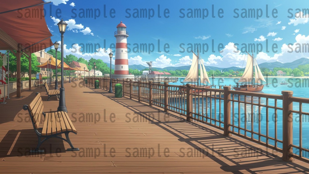 【96枚】遊園地・テーマパーク 背景イラスト/風景画像【著作権フリー素材】