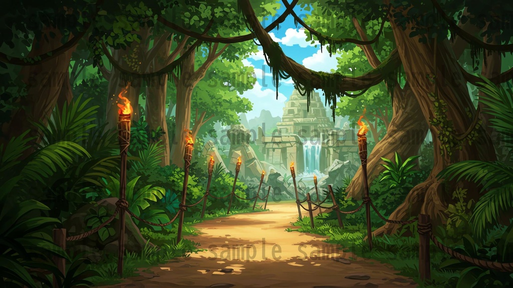 【96枚】遊園地・テーマパーク 背景イラスト/風景画像【著作権フリー素材】