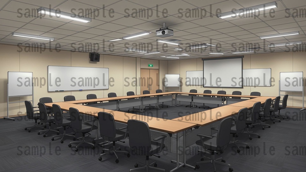 【195枚】会社・オフィス内 背景イラスト【著作権フリー素材】