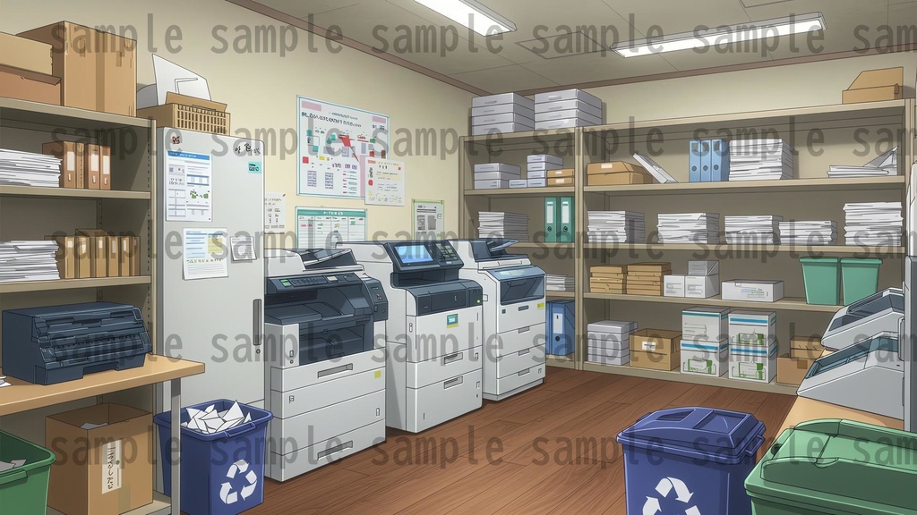 【195枚】会社・オフィス内 背景イラスト【著作権フリー素材】