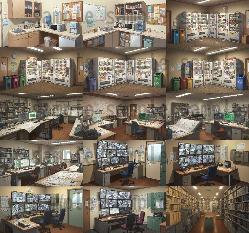 【195枚】会社・オフィス内 背景イラスト【著作権フリー素材】