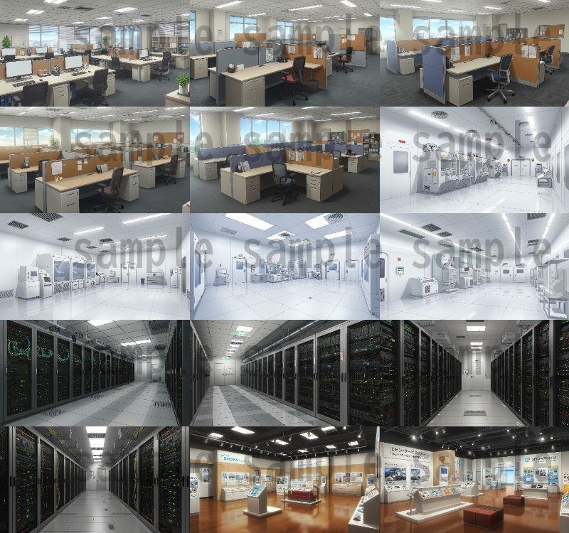 【195枚】会社・オフィス内 背景イラスト【著作権フリー素材】