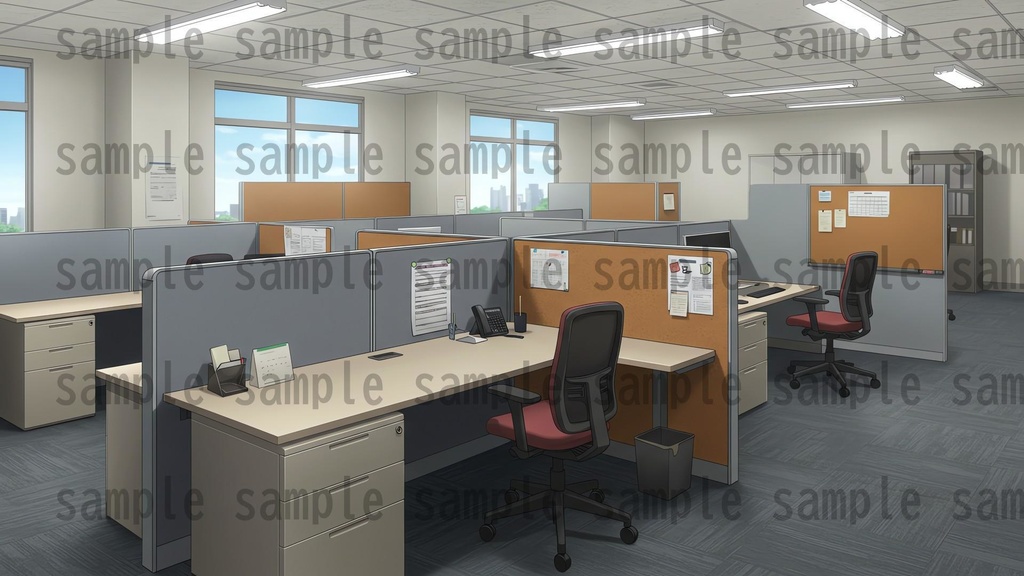 【195枚】会社・オフィス内 背景イラスト【著作権フリー素材】