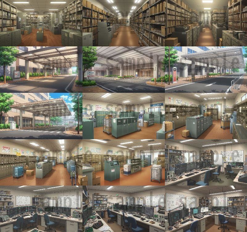 【195枚】会社・オフィス内 背景イラスト【著作権フリー素材】