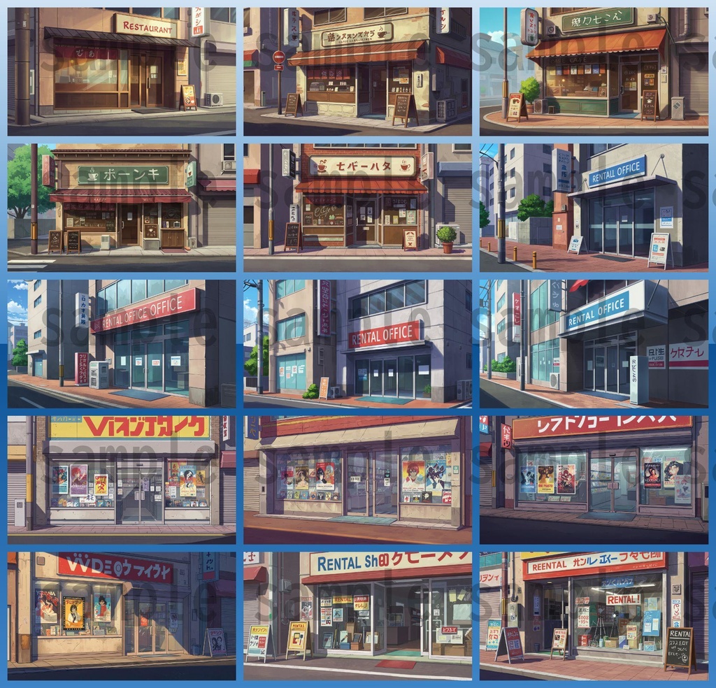 【1660枚】街中の野外 背景イラスト【著作権フリー素材】※1156枚追加しました!